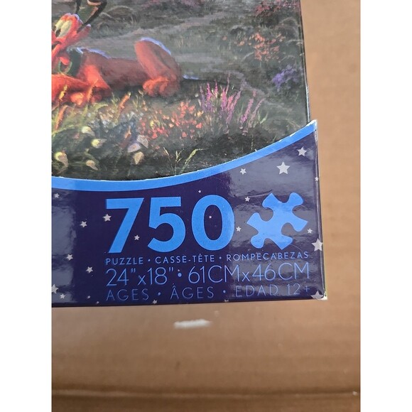 Disney Thomas Kinkade 750 Piece Jigsaw Puzzle Mickey and Minnie Preowned Used - Picture 6 of 6